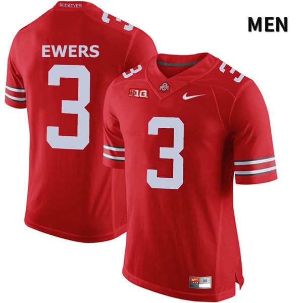 Men's Nike Ohio State Buckeyes Quinn Ewers #3 Red NCAA Authentic Stitched College Football Jersey EOF73I7D